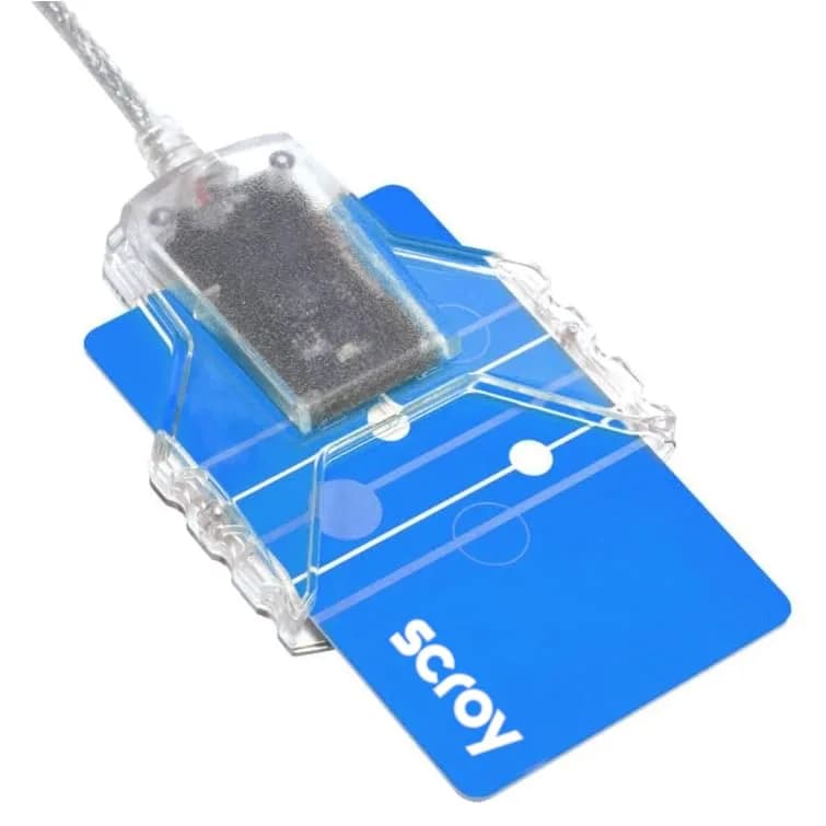 SCROY IDBridge CT30-C USB-C Smart Card Reader | CAC, PIV, FIPS 201 Compliant | 51g Transparent thumbnail 3