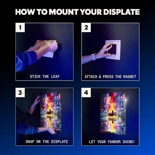 Displate Magnetic Wall Mount Kit for Hanging Pictures | Damage-Free Metal Poster Mounting Solution thumbnail 3