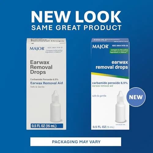 MAJOR Earwax Removal Drops with 6.5% Carbamide Peroxide | Gentle & Safe Ear Cleaning Solution for Adults & Kids 12+ thumbnail 4