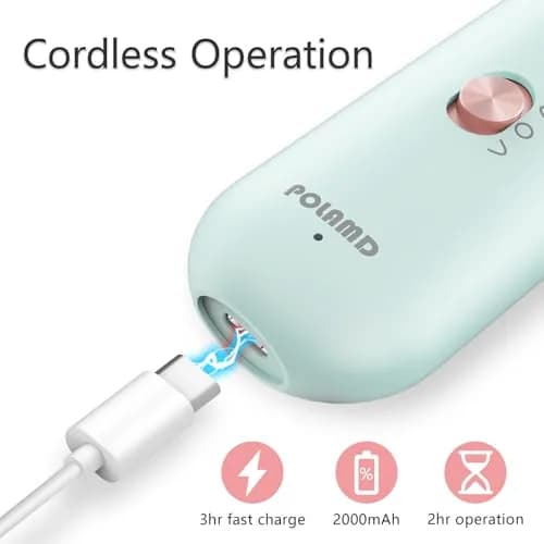 POLAMD Professional Electric Nail Drill Kit Blue | 5-Speed Cordless Manicure Pedicure Tool thumbnail 4