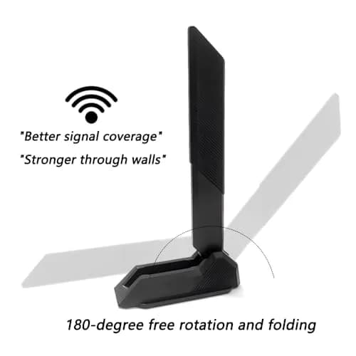 Zahara Tri Band WiFi 7 Antenna with Magnetic Base | 9dBi Gain, 32.2 Inch Cables, 2.4/5.8/6GHz thumbnail 3