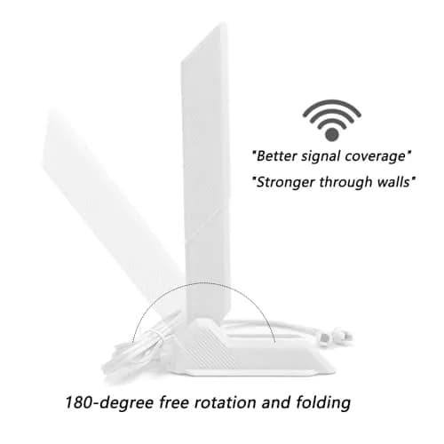 ZAHARA Tri-Band WiFi 7 Antenna with Magnetic Base for ASUS & Gigabyte Motherboards | 9dBi Gain, 32.2" Cables, 40Gbps Data Rate thumbnail 4