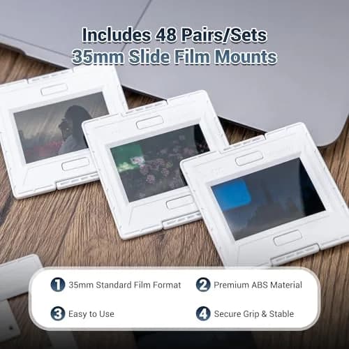 JJC Archival 35mm Slide Film Mounts Storage Album Case Organizer for 96 Slides | Protects from Light and Dust thumbnail 6