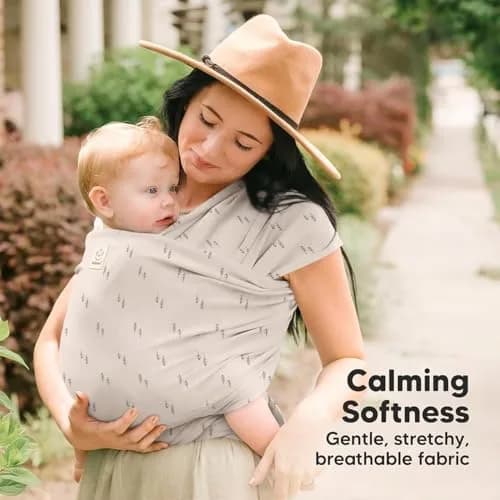 KeaBabies Original Baby Wrap Carrier (Pines) — 0.5 kg (1.1 lb) | Ergonomic, IHDI Certified, Breathable Fabric for Newborns to Toddlers thumbnail 3