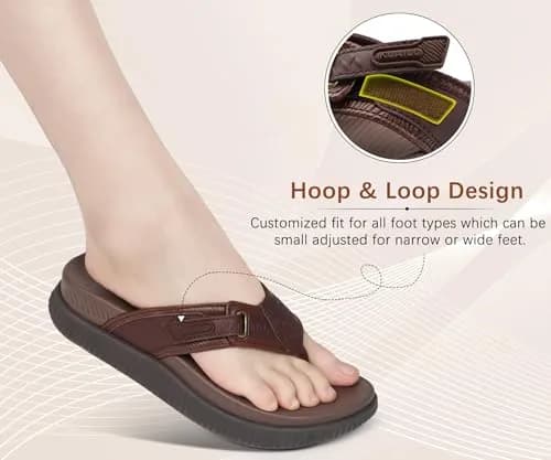 KuaiLu Womens Orthopedic Flip Flops Flat Toe Post Sandals with Arch Support | Cloud Comfort & Support thumbnail 6
