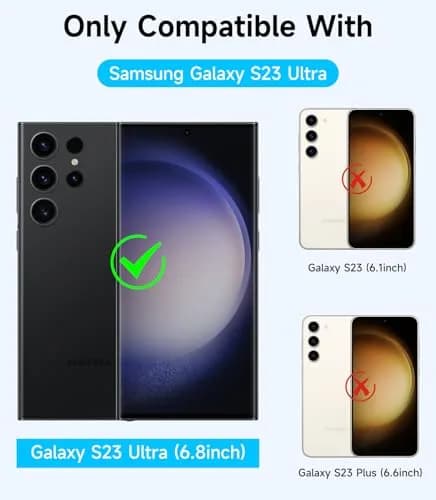 Halokin Cellular Phone Case Magnetic with Invisible Stand | Black, Compatible with Galaxy S23 Ultra thumbnail 9