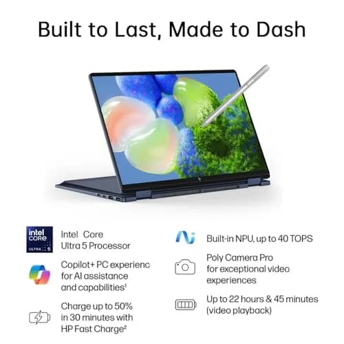 HP OmniBook X Flip 14 2-in-1 Touchscreen Laptop, Intel Core Ultra 5 226V | 14" 2K Touch Display, 16GB RAM, 512GB SSD thumbnail 4