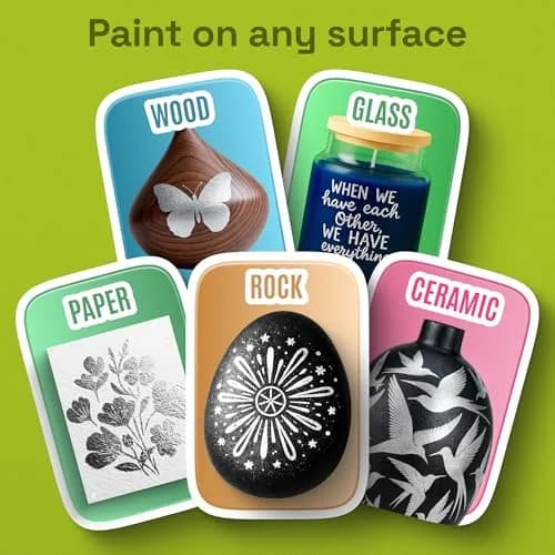ARTISTRO Silver Dual-Tip Acrylic Paint Marker Pens 5-Pack | ASTM D-4236 Certified thumbnail 3