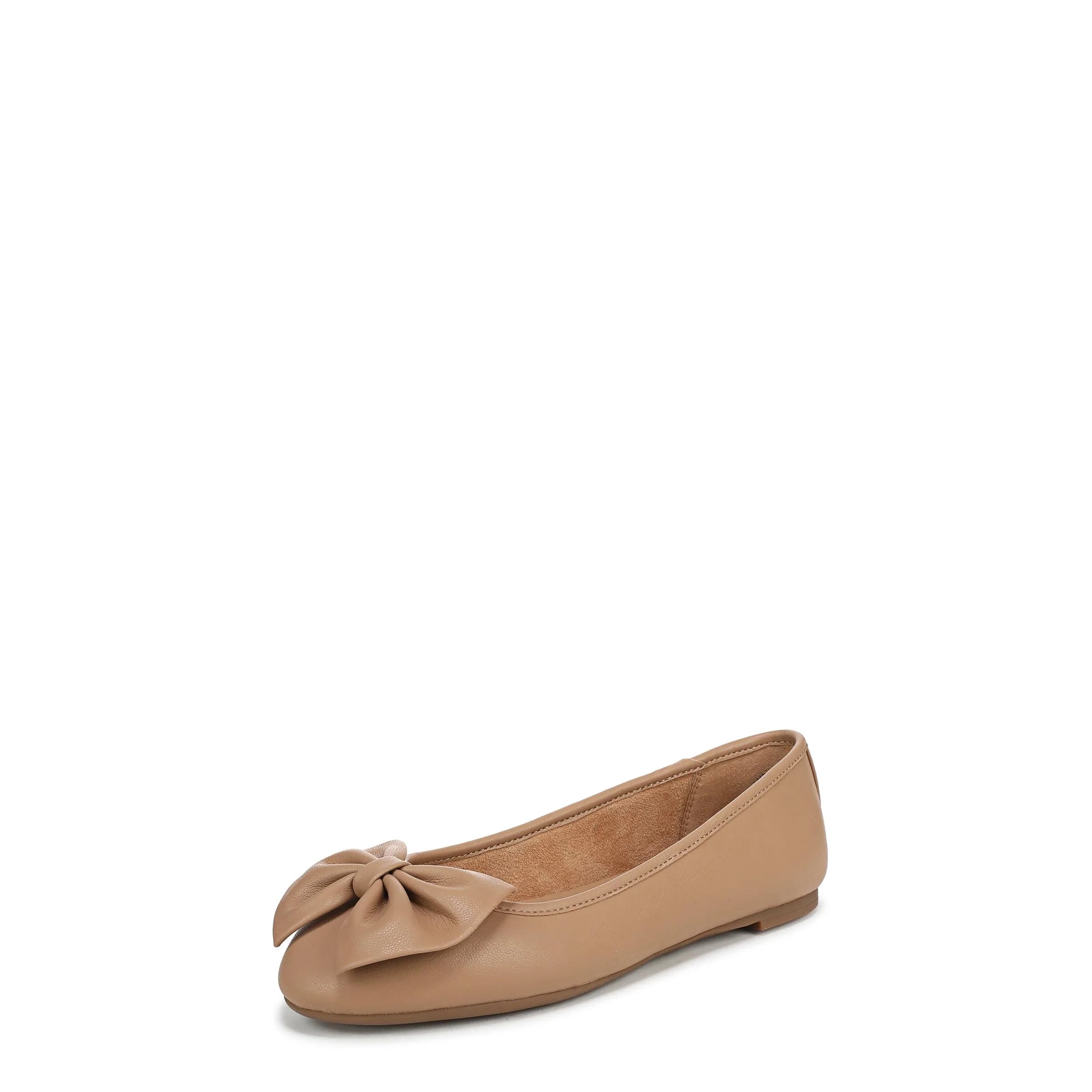 Sam & Libby Carlin Ballet Flat Black 9.5 | Modern, Comfortable Women's Shoe — True Tan / 8