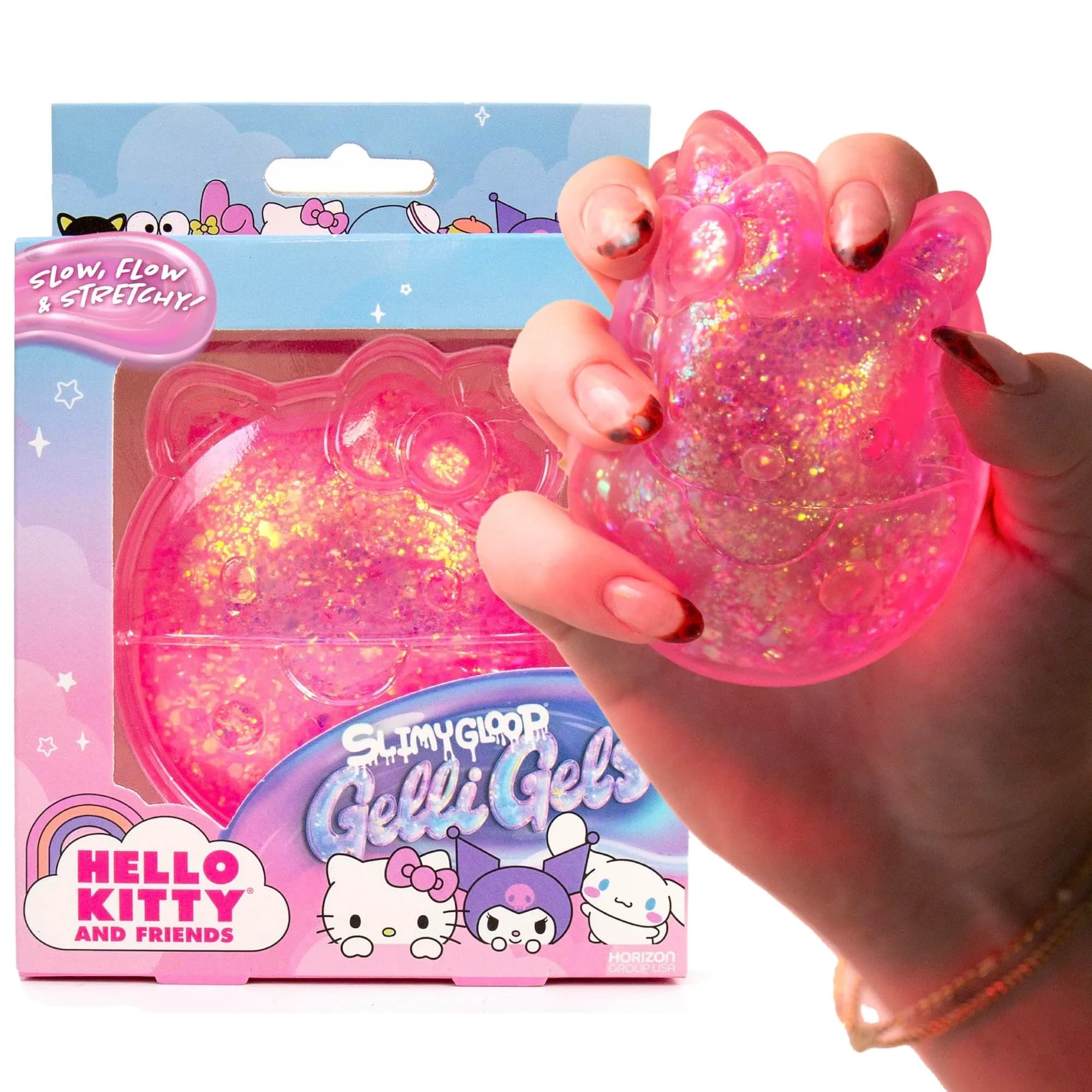 Hello Kitty® and Friends SLIMYGLOOP Gelli Gels Sensory Squeeze Toy | Glitter Filled Fidget Toy for Kids & Adults