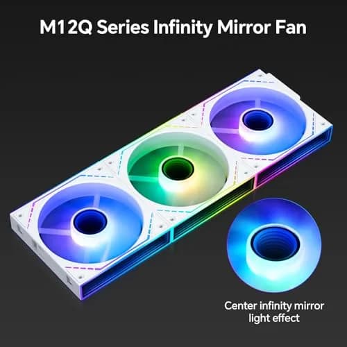 Thermalright TL-M12QW-S X3 White 120mm ARGB Case Fans 3-Pack | 2000RPM PWM Airflow thumbnail 2