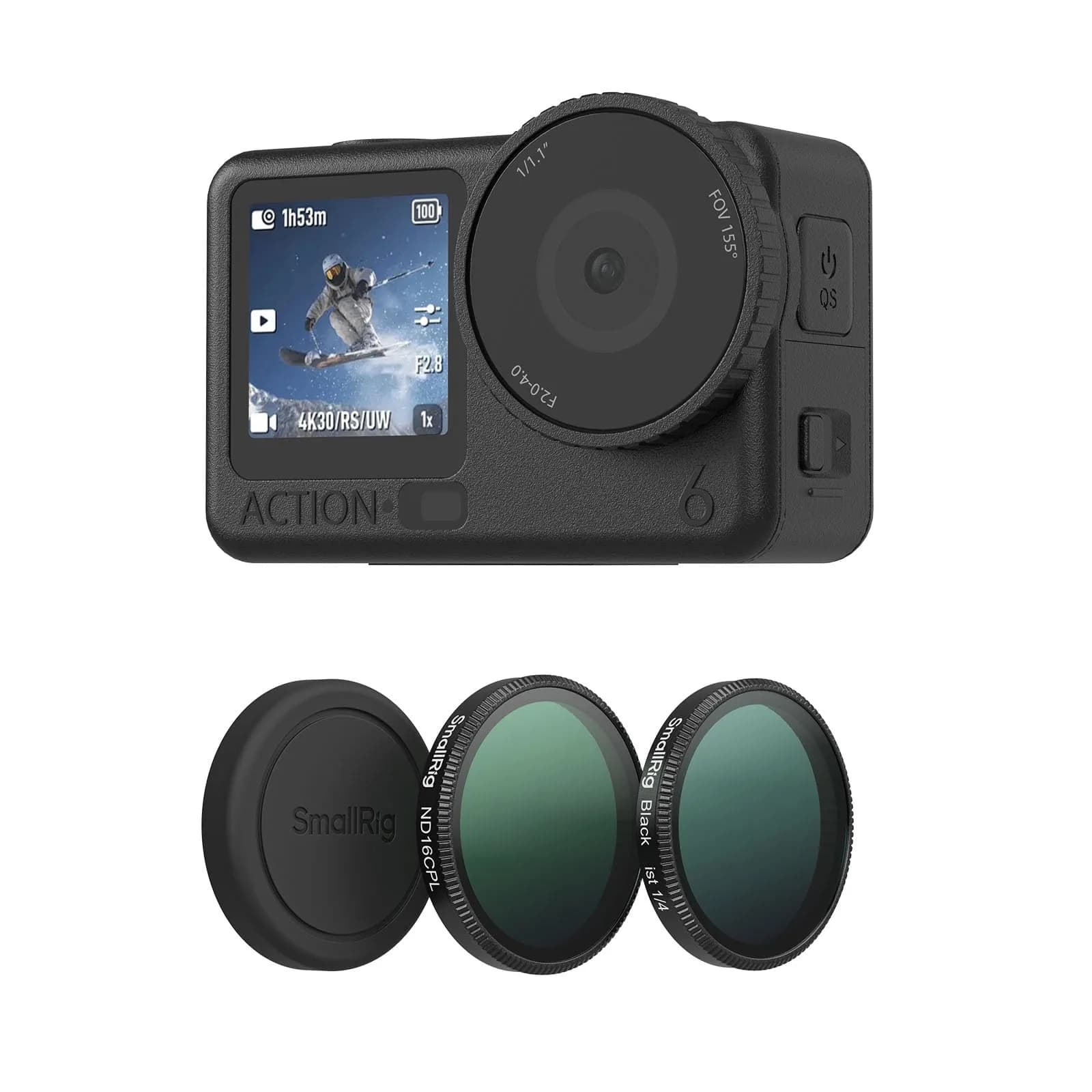 SmallRig Filter Kit for DJI Osmo Action 6, ND16/CPL & 1/4 Black Mist Filter Kit with Silicone Cover | Camera Lens Filter India
