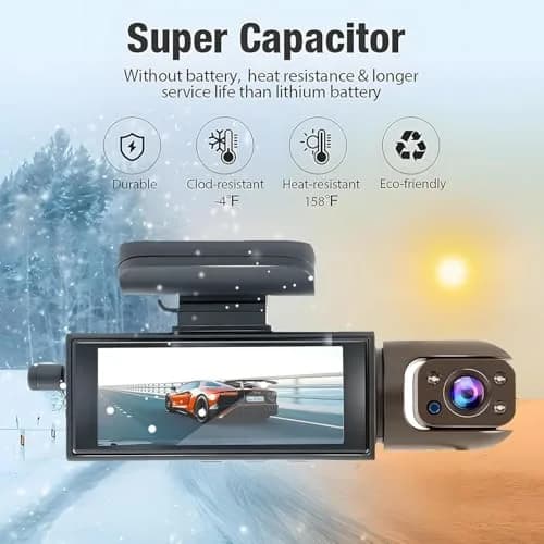 Wagoyo Dashcam Front & Inside | 1080p Night Vision, Loop & Parking Mode, 3.16 Inch IPS Screen thumbnail 7