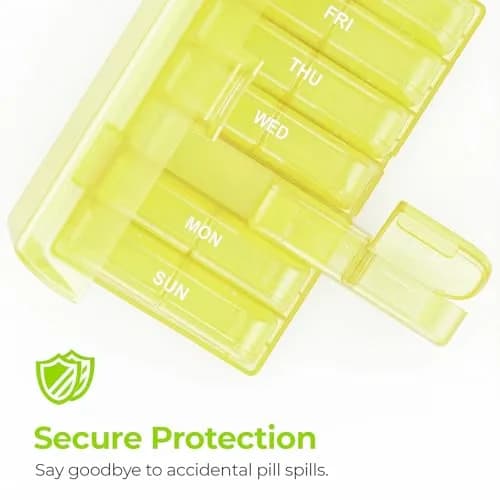 AUVON Weekly Pill Organizer 2 Times a Day, 14 Compartments | BPA-Free, Portable for Travel thumbnail 4