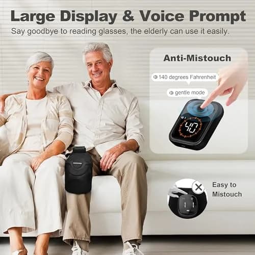 KingPavonini Knee Massager with Heat and Vibration | 4000mAh Battery, 2.17" W x 12.2" H x 7.09" L thumbnail 5