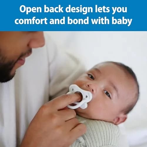 Dr. Brown's HappyPaci Silicone Pacifier 0-6m | Soft, Breathable, Bottle-Nipple Shape thumbnail 6
