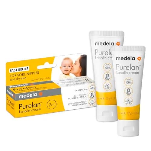 Medela Purelan Lanolin Nipple Cream 74g (2.6 Fl Oz) | Soothes Sore Nipples, Baby Safe, USA Import thumbnail 1