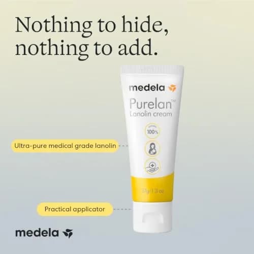 Medela Purelan Lanolin Nipple Cream 74g (2.6 Fl Oz) | Soothes Sore Nipples, Baby Safe, USA Import thumbnail 9