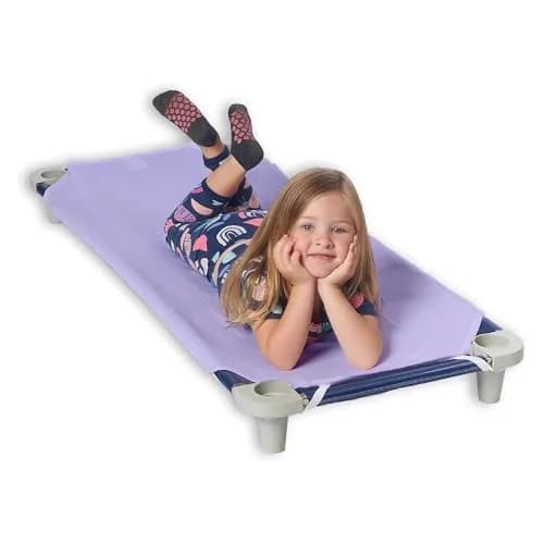 Rollee Pollee Purple Microfiber Cot Sheets 52" x 23" (132cm x 58cm) - 6-Pack | Soft & Durable Daycare Bedding thumbnail 4