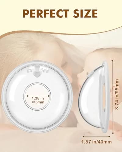 Lictin Breast Milk Collector Set with Storage Bags & Box - 60ml Cups | Protects Nipples & Collects Leaks thumbnail 2