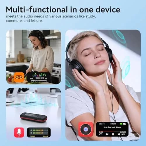 AGPTEK A55PL MP3 Player 64GB (2.5 oz) | Swappable AAA Battery, Type-C & USB thumbnail 8