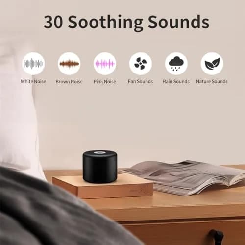 BodyHush Mini Portable White Noise Machine | 30 Sounds, 32 Volume Levels, 22-Hour Battery thumbnail 2