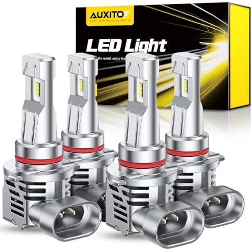 AUXITO 9005/9006 LED Headlight Bulbs HB3/HB4 1500% Brighter 6500K Cool White | SAE Compliant Beam Pattern thumbnail 1