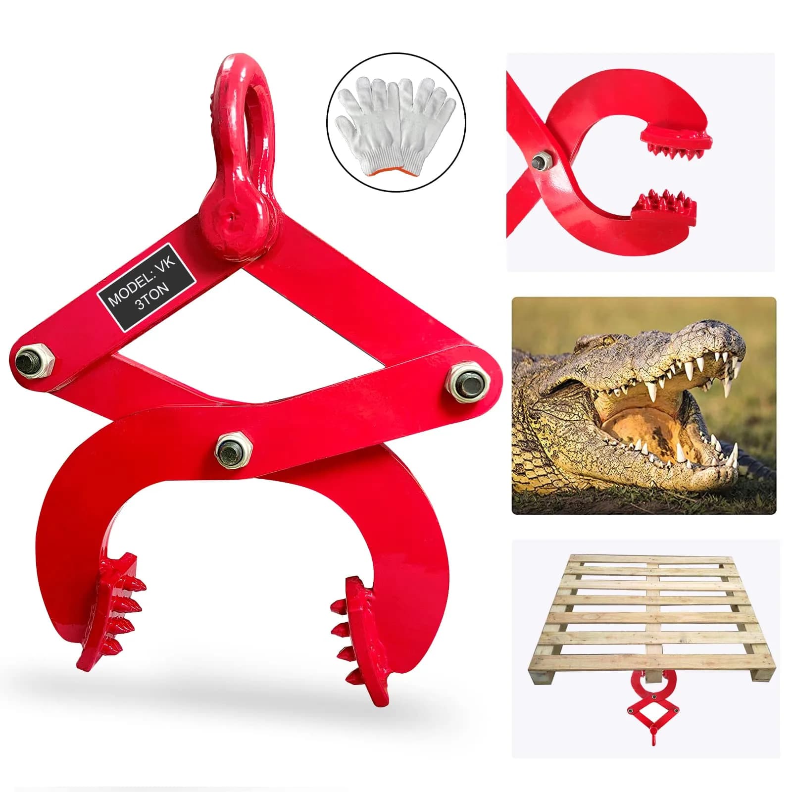 BONOOTH Pallet Puller Clamp 3T (6615 LBS) | 28.5 cm (11 Inches) Jaw Opening - main product image