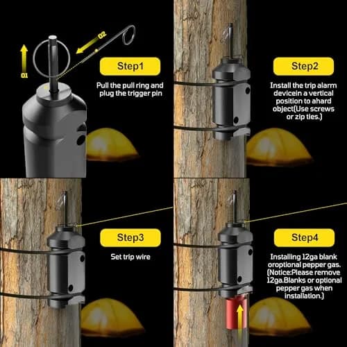 REMFLY 4 Pack 12 Gauge Perimeter Trip Alarm with Screws | Outdoor Safety & Wildlife Deterrent thumbnail 6