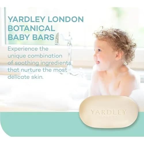 Yardley London Moisturizing Bath Bar Soap for Sensitive Skin, Chamomile Flower 113g (4 Oz) | Gentle Plant-Based Ingredients thumbnail 4