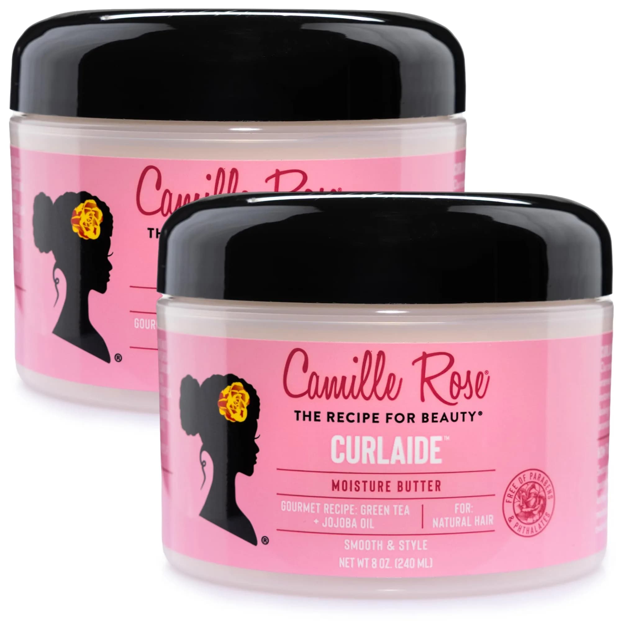 Camille Rose Curlaide Moisture Butter Curl Cream 240ml (8 Fl Oz) | Hydrates, Smooths, Enhances Natural Texture — Rose