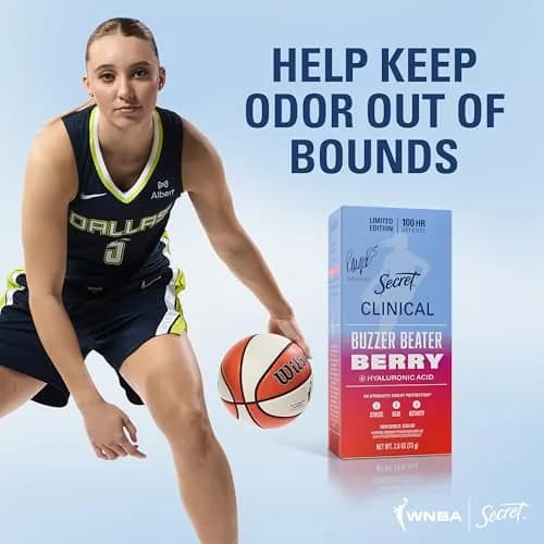 Secret Clinical Strength Invisible Solid Antiperspirant Deodorant for Women, Paige Bueckers Edition, Buzzer Beater Berry Scent, 76.6g (2.6 oz) thumbnail 4
