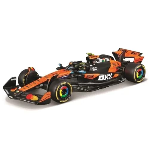 Bburago 1:43 Race Formula McLaren MCL39 w/Helmet (2025) Norris #4 | Highly detailed die-cast replica for collectors and kids thumbnail 2