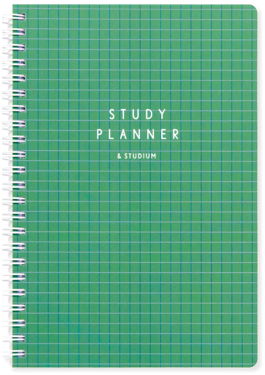 IROHA PUBLISHING GSSD-14 Notebook, Ring Notebook, Study Planner, Daily Plaid, Green Check | 192 Pages, 7.9 x 5.5 Inches - main product image
