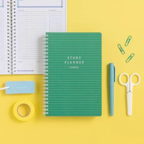IROHA PUBLISHING GSSD-14 Notebook, Ring Notebook, Study Planner, Daily Plaid, Green Check | 192 Pages, 7.9 x 5.5 Inches thumbnail 7