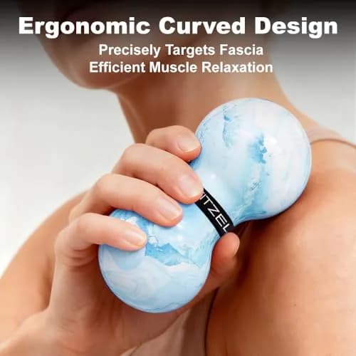 FITZELAR Blue Massage Lacrosse Ball for Myofascial Release, Trigger Point Therapy, Muscle Knots & Pain Relief (6.3 cm / 140g) thumbnail 5