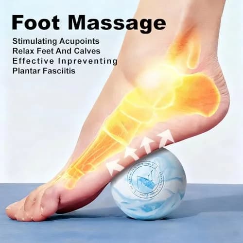 FITZELAR Blue Massage Lacrosse Ball for Myofascial Release, Trigger Point Therapy, Muscle Knots & Pain Relief (6.3 cm / 140g) thumbnail 8