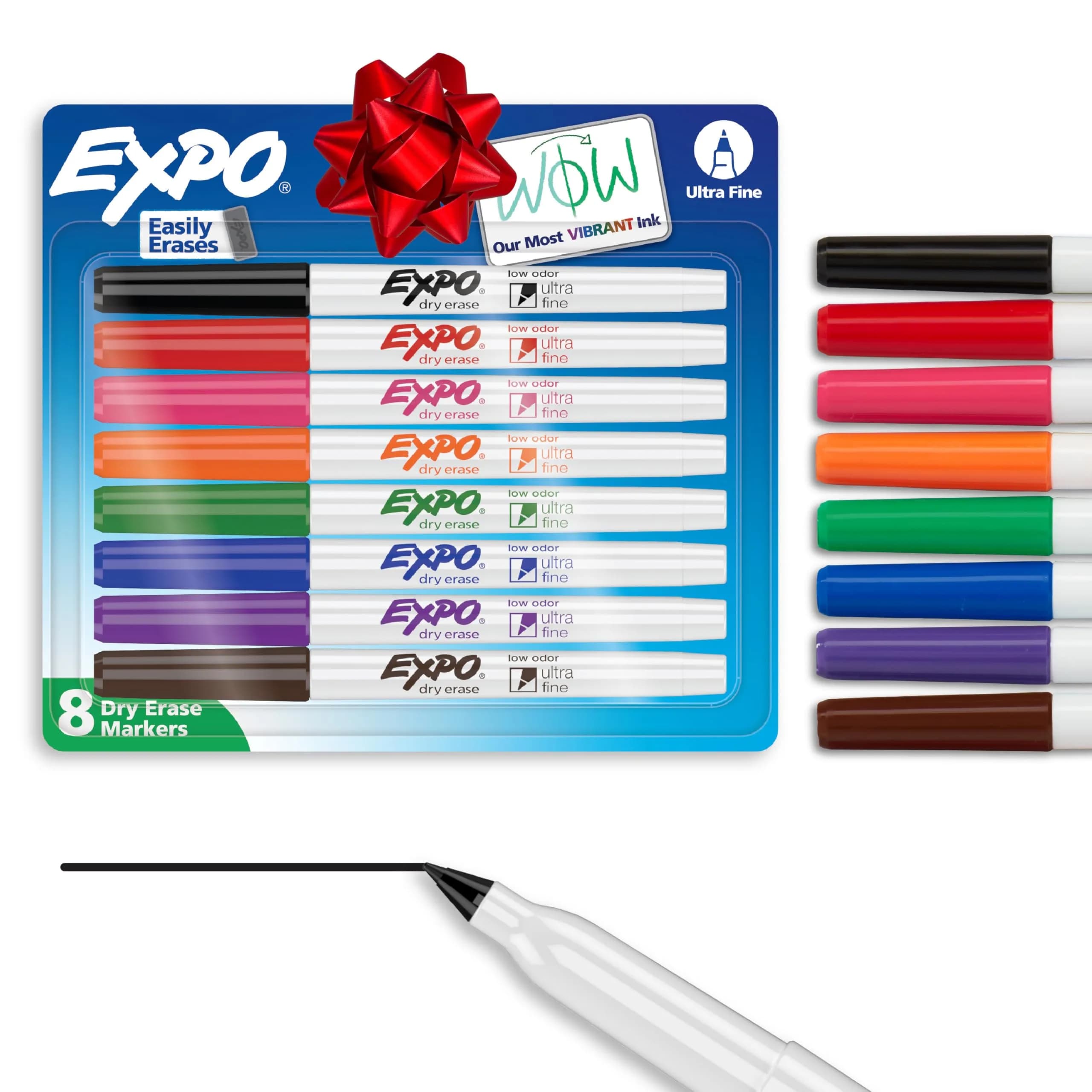 EXPO Low Odor Dry Erase Markers, Assorted Colors, Ultra Fine Tip, 48 Count (6 Packs of 8) | Whiteboard, Calendar, Organization, School Supplies