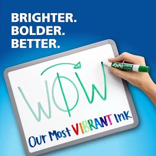 EXPO Dry Erase Markers Kit Fine Tip Assorted Colors 28 Count (Pack of 4) | Includes Eraser & Cleaner thumbnail 3