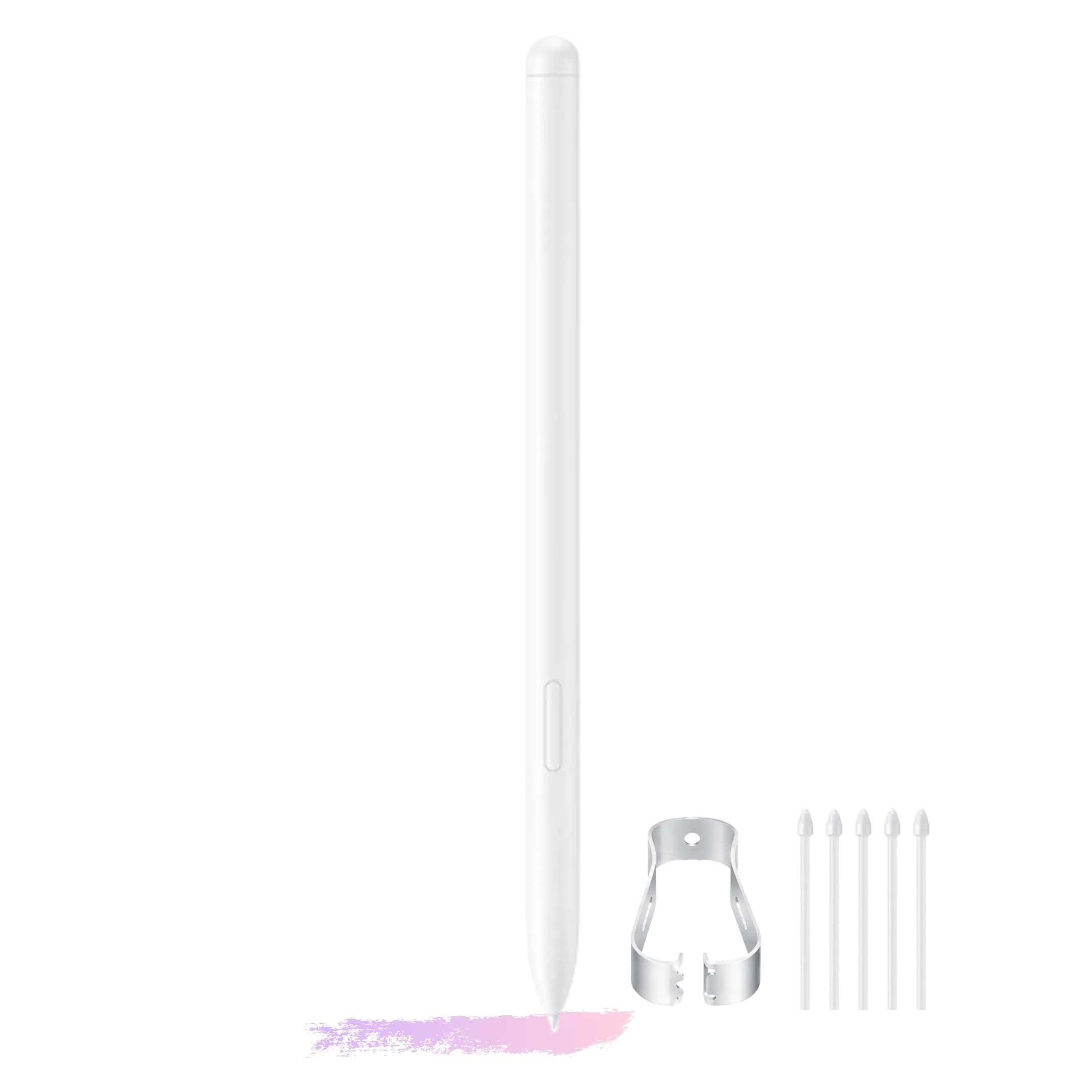 yelzoolny Galaxy Tab S9 FE S Pen Replacement | Air Command, Magnetic Attraction, Gray — Beige