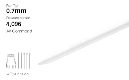 yelzoolny Stylus Pen Replacement for Samsung Galaxy Tab S9 FE/S10 FE, 0.7mm Fine Tip, Magnetic Attraction, Beige | Compatible with All Tab S9 FE/S10 FE Versions thumbnail 2
