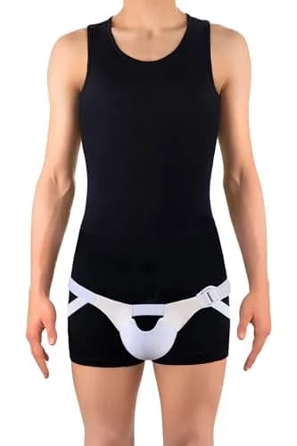 FlexaMed Suspensory Scrotal Support with Leg Straps - Large | Adjustable Support for Testicular Discomfort thumbnail 1