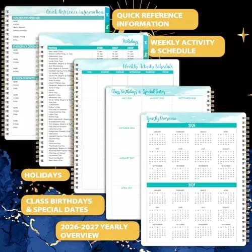 MaaIbok Teacher Planner 2026-2027 | Academic Lesson Planner, July 2026 - June 2027, 8.5'' x 11'' thumbnail 5
