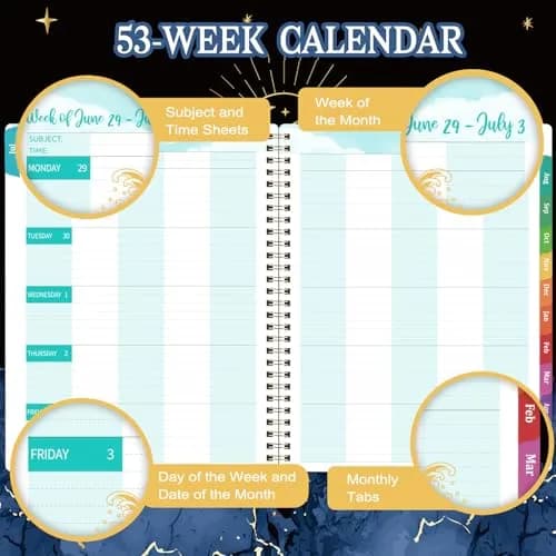 MaaIbok Teacher Planner 2026-2027 | Academic Lesson Planner, July 2026 - June 2027, 8.5'' x 11'' thumbnail 3