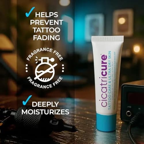 Cicatricure Tattoo Care & Ultra Dry Skin Cream, 1 oz | Fragrance-Free Hydrating Post-Tattoo Moisturizer thumbnail 6