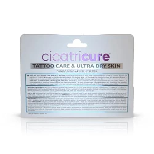 Cicatricure Tattoo Care & Ultra Dry Skin Cream, 1 oz | Fragrance-Free Hydrating Post-Tattoo Moisturizer thumbnail 8