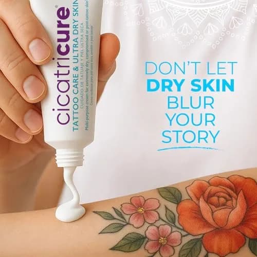 Cicatricure Tattoo Care & Ultra Dry Skin Cream, 1 oz | Fragrance-Free Hydrating Post-Tattoo Moisturizer thumbnail 2