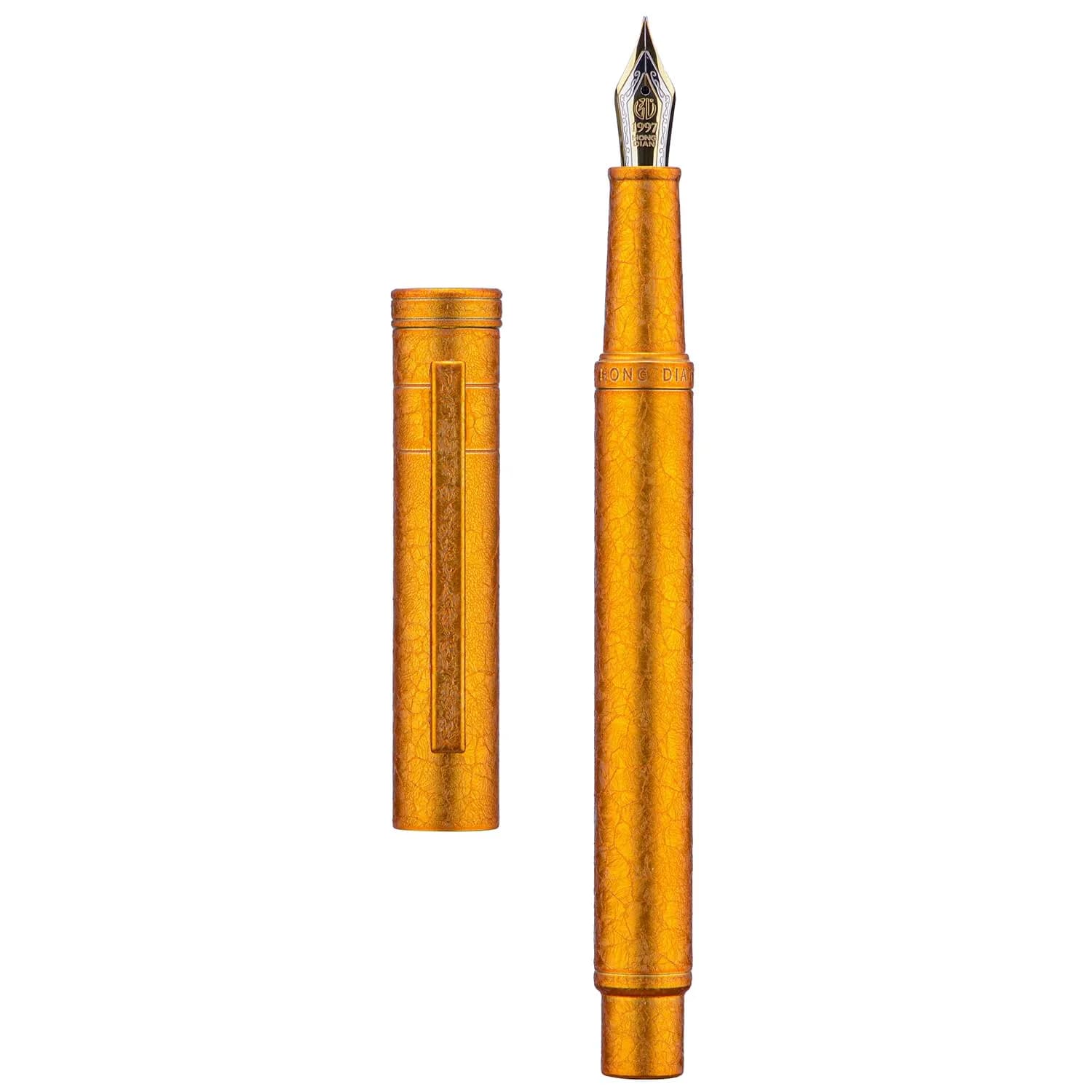 Asvine 1851 Forest Fountain Pen Golden Ice Flowers Extra Fine Nib 0.38mm (0.015in) | Smooth Ink Flow — Golden Ice Flower
