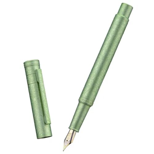 Asvine Hongdian 1851 Forest Fountain Pen Applegreen Ice Flowers Fine Nib 13.8cm (5.43in) | Classic Design with Converter and Metal Pen Case thumbnail 3
