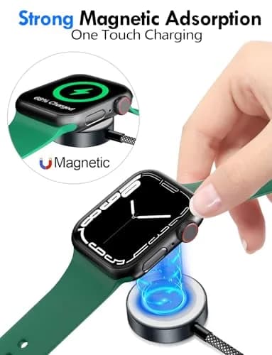 xiwxi 3-in-2 Multi-Charging Cable 1.5m (4.9ft) | MFI-Certified Fast Charging for Apple Watch, iPhone, USB-C thumbnail 8